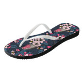 Vogels en bloesems teenslippers (Schuin)
