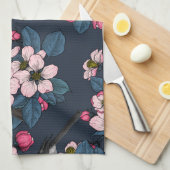 Vogels en bloesems theedoek (Quarter Fold)