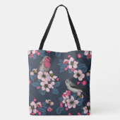 Vogels en bloesems tote bag (Achterkant)