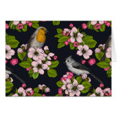 Vogels en bloesems, zwart (Voorkant Horizontaal)