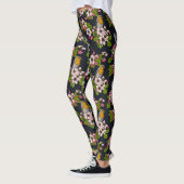 Vogels en bloesems, zwart leggings (Links)
