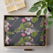 Vogels en bloesems, zwart tissuepapier (Geschenk)