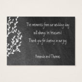 Vogels en bomen dank u visitekaartjes (Achterkant)