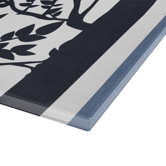 Vogels en bomen in Pomegranates Challah Snijplank (Hoek)