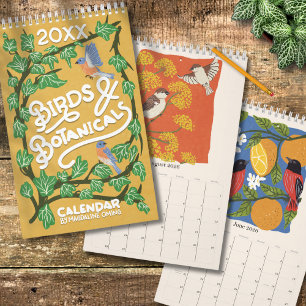Vogels en botanische illustraties 2027 vintage kalender