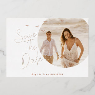 Vogels en Breezy Folie Save the Date Uitnodiging
