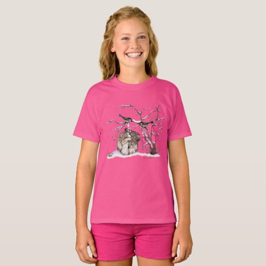 Vogels en Bunny Rabbit T-Shirt (Voorkant volledig)