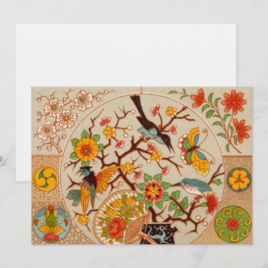 Vogels en Butterflies Kaart (Voorkant / Achterkant)