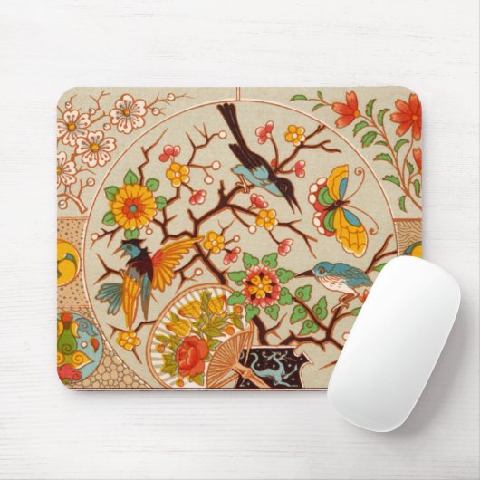 Vogels en Butterflies Mousepad Muismat (Met muis)