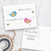 Vogels en de Bijen Namen veranderen Zwangerschap Aankondigingskaart