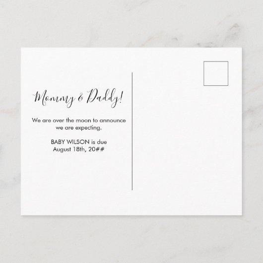 Vogels en de Bijen Namen veranderen Zwangerschap Aankondigingskaart (Achterkant)