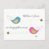 Vogels en de Bijen Namen veranderen Zwangerschap Aankondigingskaart (Voorkant)