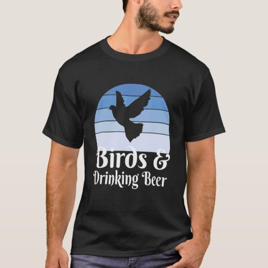 Vogels en Drink bier T-shirt (Voorkant)