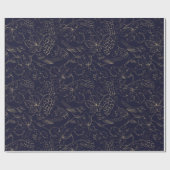 Vogels en druiven cadeaupapier (Vlak)