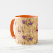 Vogels en eenhoorns op lentemaand mok (Voorkant links)