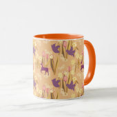 Vogels en eenhoorns op lentemaand mok (Voorkant rechts)