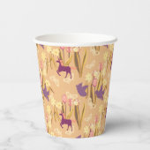 Vogels en eenhoorns op lentemaand papieren bekers (Achterkant)