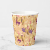 Vogels en eenhoorns op lentemaand papieren bekers (Links)