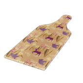 Vogels en eenhoorns op lentemaand snijplank (Hoek)