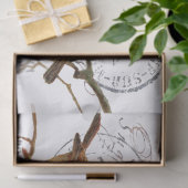 Vogels en eieren  Frans Parijs Tekst Decoupage Tissuepapier (Geschenk)