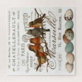 Vogels en eieren  Franse namen Puzzle Legpuzzel (Verticaal)