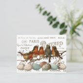 Vogels en eieren Franse stadsnamen Scrapbook Briefkaart (Staand voorkant)