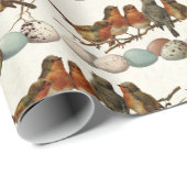 Vogels en eieren Robin  Parchment Decoupage Cadeaupapier (Rol Hoek)