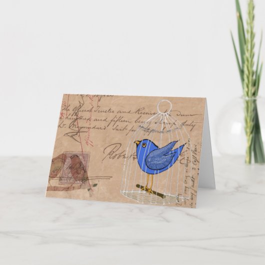 Vogels en ephemera kaart (Voorkant)