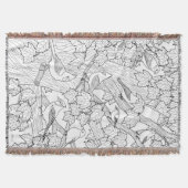 Vogels en esdoorn U-verf of kleurstof Deken (Voorkant)