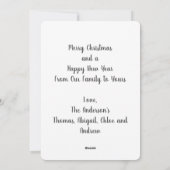 Vogels en Evergreen Leaves Berries Kerstmis Feestdagenkaart (Achterkant)