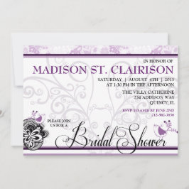 Vogels en florishans Fancy uitnodiging voor een br