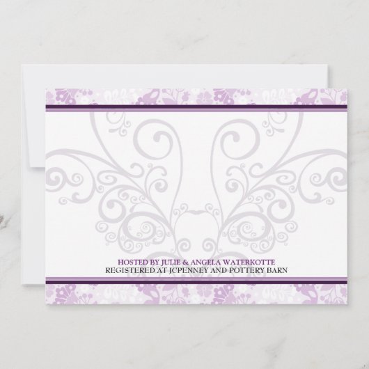 Vogels en florishans Fancy uitnodiging voor een br (Achterkant)