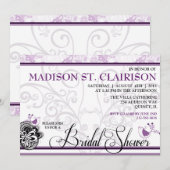 Vogels en florishans Fancy uitnodiging voor een br (Voorkant / Achterkant)