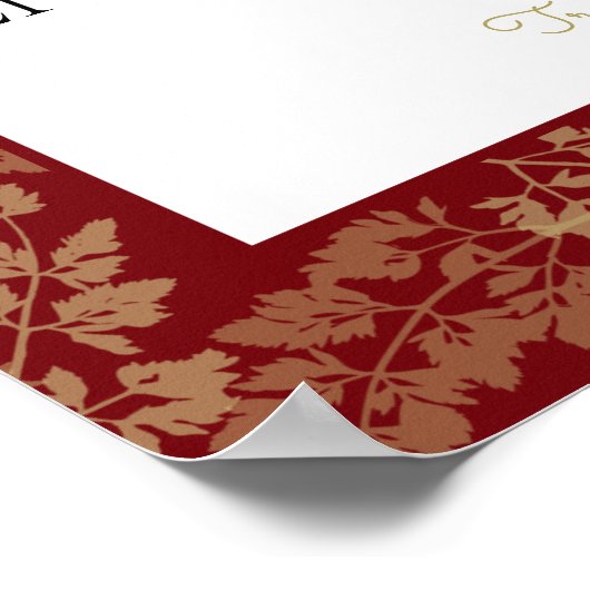 Vogels en goudfolie poster (Hoek)