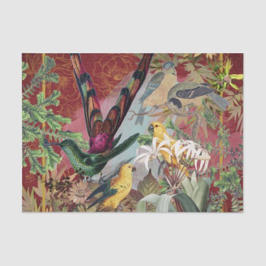 Vogels en groen tissuepapier (Voorkant)