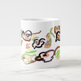 Vogels en herfst grote koffiekop