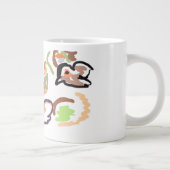 Vogels en herfst grote koffiekop (Rechts)