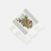 vogels en Holly Grey Kerstmis Servetten (Hoek)
