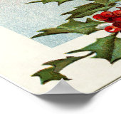  vogels en Holly Poster (Hoek)