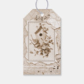 vogels en House Shabby Chic Cadeaulabel (Voorkant)