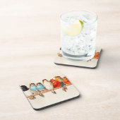 Vogels en kalm bier onderzetter (Rechterzijde)