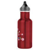 vogels en kersenbloemen waterfles (Rechts)