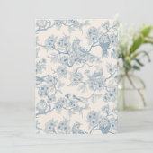 Vogels en kersenbloesem in blauw en wit (Staand voorkant)