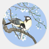 Vogels en kersenbloesems Ohara Koson Ronde Sticker (Voorkant)