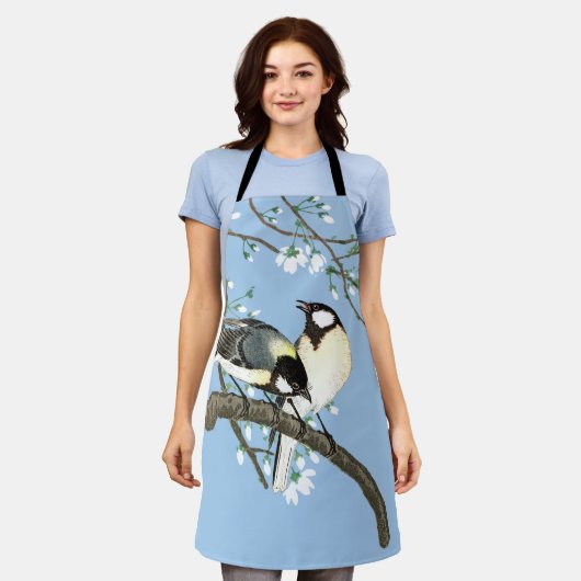 Vogels en kersenbloesems Ohara Koson Schort (Gedragen)