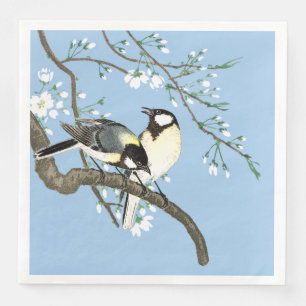 Vogels en kersenbloesems Ohara Koson Servet