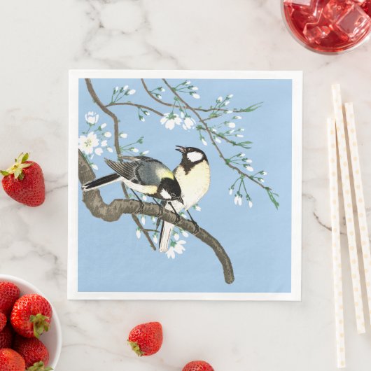 Vogels en kersenbloesems Ohara Koson Servet (Insitu)