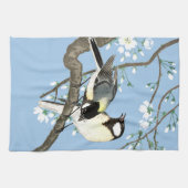 Vogels en kersenbloesems Ohara Koson Theedoek (Horizontaal)