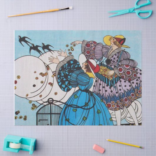 VOGELS EN KLADIGEN, KARTDECENBEAUTY-MODE TISSUEPAPIER (Craft)