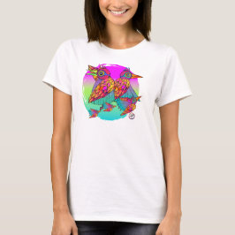 Vogels en kleur t-shirt